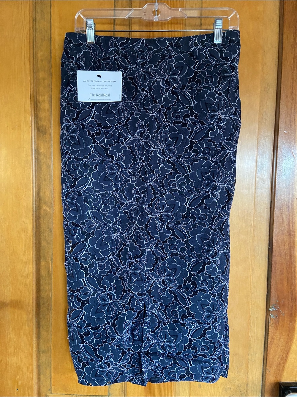 Roseanna Navy Floral Lace Pencil Skirt